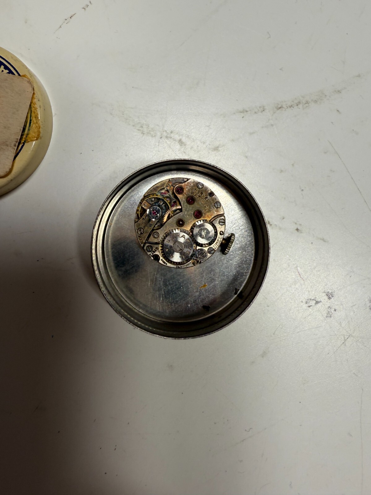 NICE Harvel 1930’s 40’s Watch Movement Dial Black White # 67571 HXH / AS969