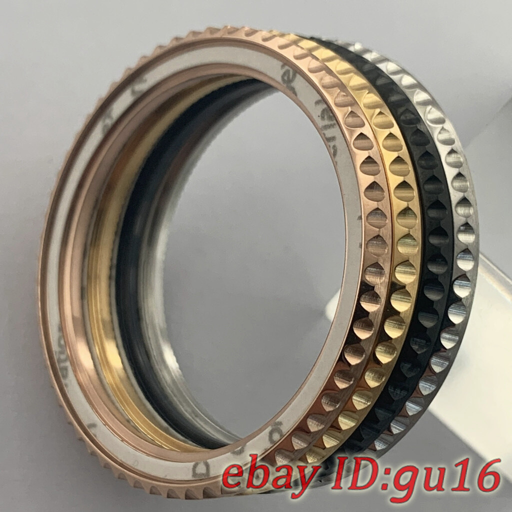 Silver Bezel Stainless Steel Fit 40mm Watch Case Ring Replacement Repair Parts