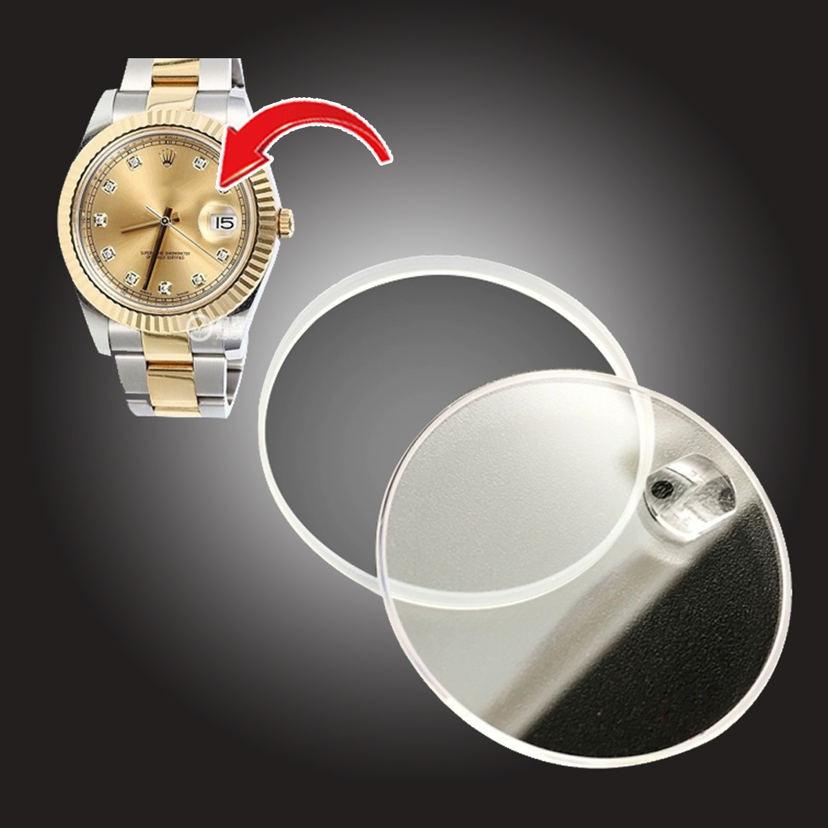Rolex 116233 116333 179173 126333 118238 Sapphire Glass Scratchproof Crystal