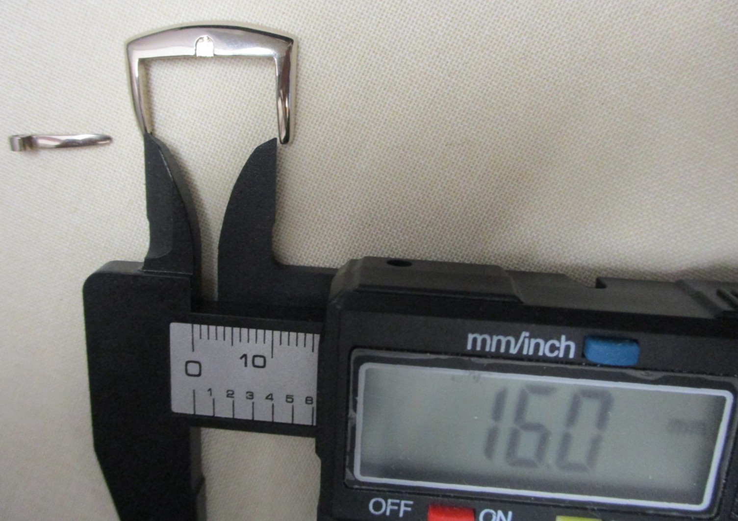 Rare Polished 18k 750 White Gold Buckle for 16mm Watch Strap Buckle-End Straps