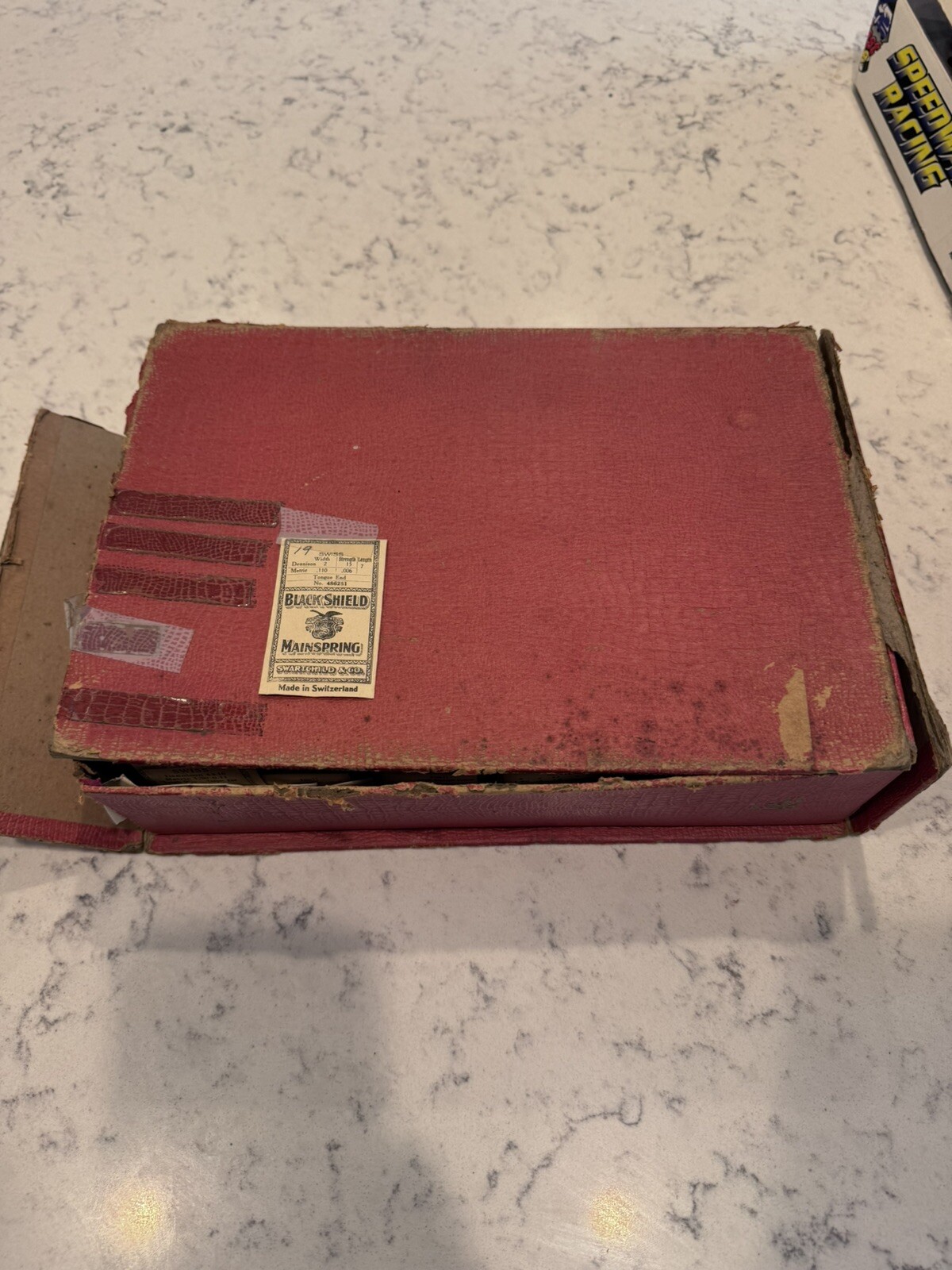 VTG Swartchild Co Watchmakers Slotted Assorted Repair Box W/ 140+- NOS Springs