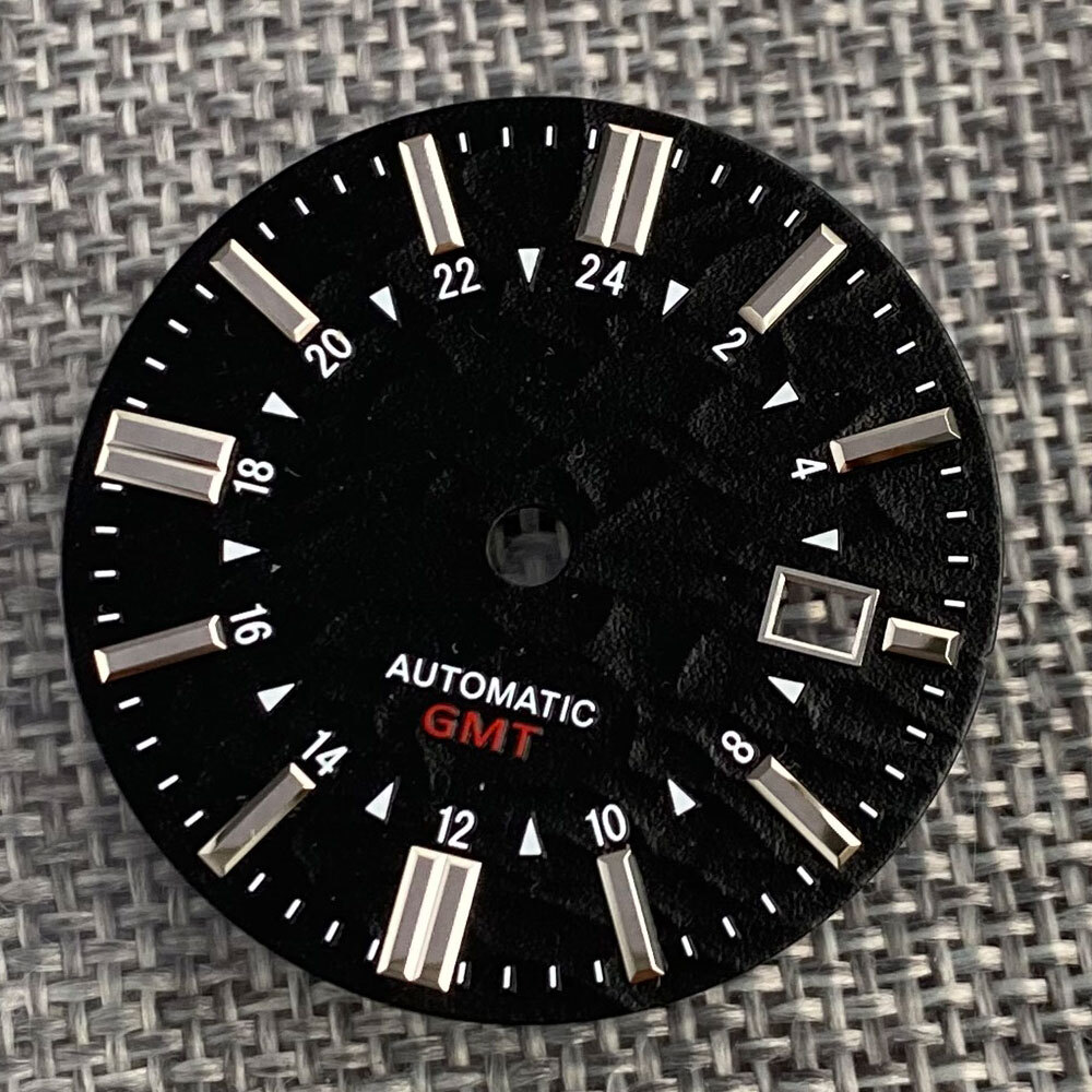 33.5mm Sky Blue White Black Watch Dial Hand fit NH34A NH34 GMT Accessories Parts