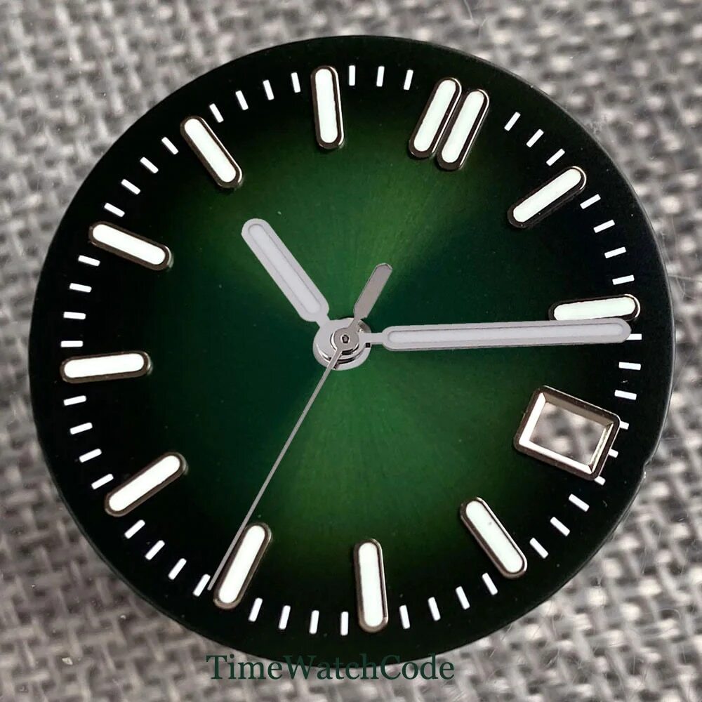 Sunburst Watch Dial Face for NH35 NH36 NH38 Movement Luminous Black Blue 29mm