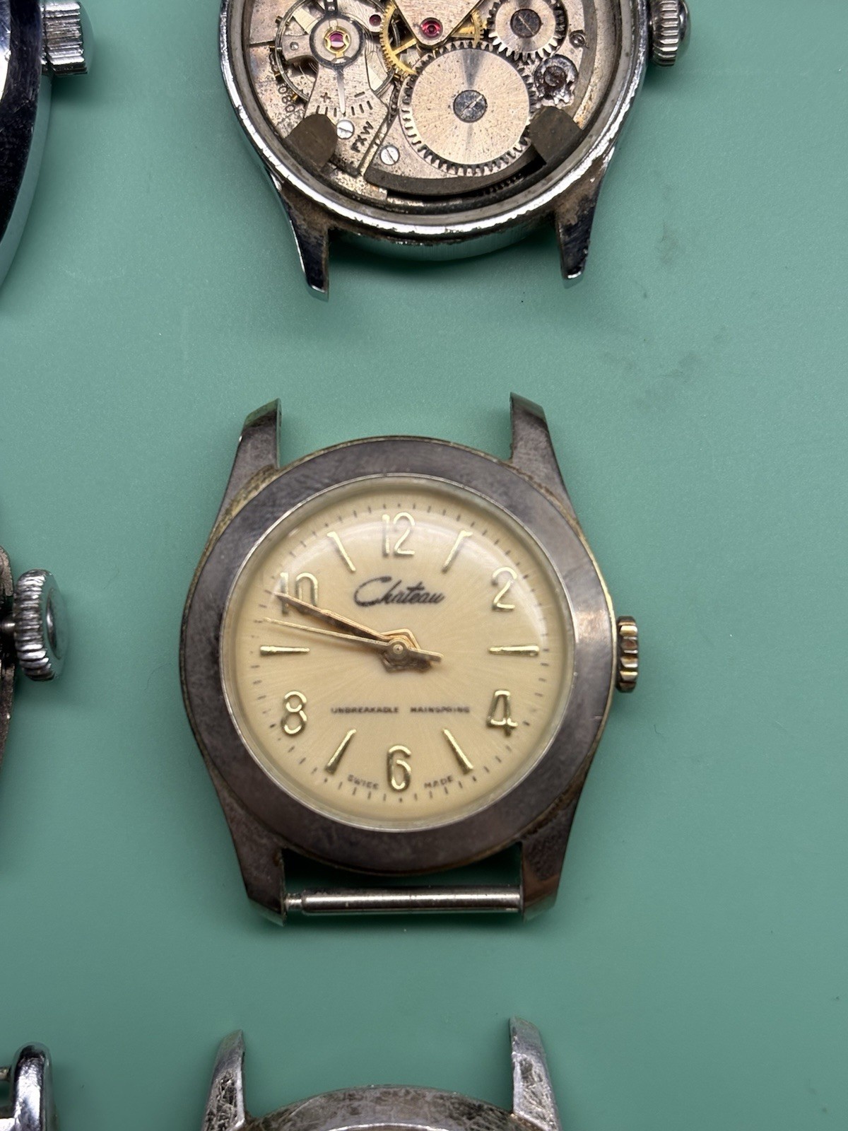 Vintage Watchmakers Project Repair Lot Timex Elgin Helbros Herma Movements 12 Pc