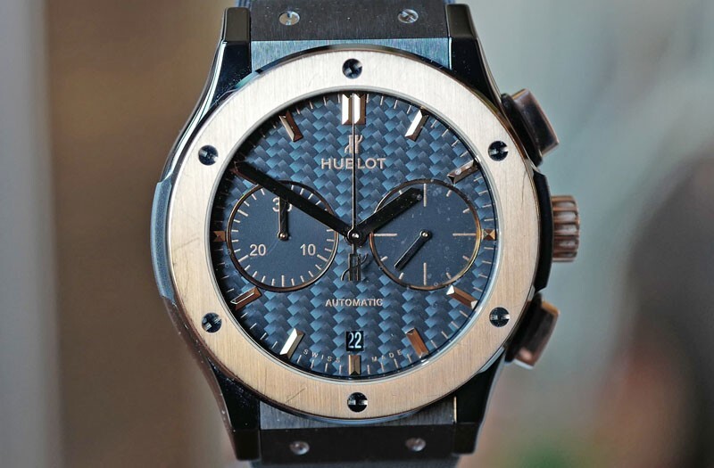 Hublot Classic Fusion Chronograph 18k Rose Gold Bezel Ceramic Case 521.CO.1781.R