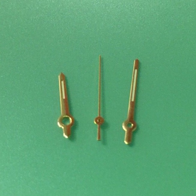 Luminous Gold Colour Watch Hands Set 120/70/20 – Fits Many ETA, Ronda, RLX Etc