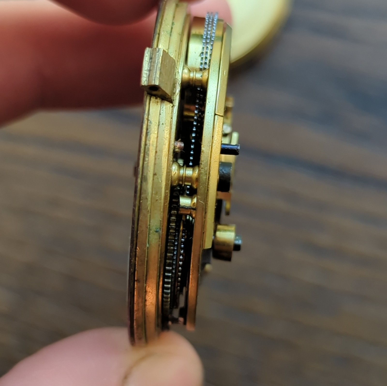 R. Wright & Co Coventry Fusee Pocket Watch Movement Ticking but Stops (BT61)