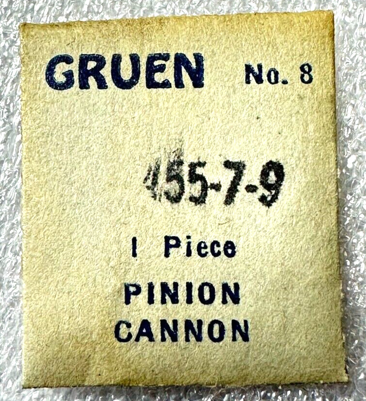 Gruen FACTORY EB240 CAL455-7-9 SINGLE CANNON PINION WATCH REPAIR PART NOS WP1
