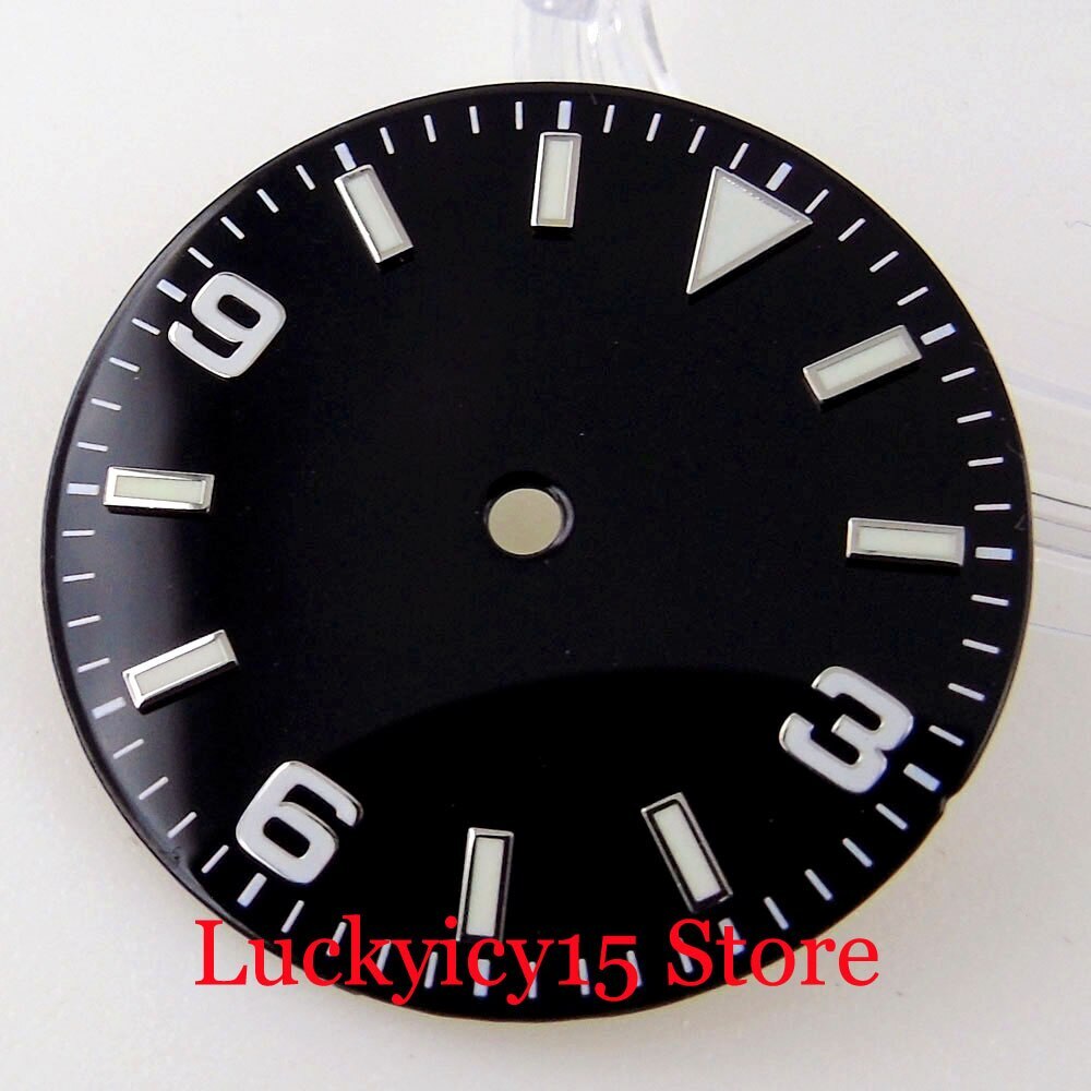 BLIGER Explore 29MM Watch Dial Black fit NH35A NH36A PT5000 MIYOTA ETA 2824