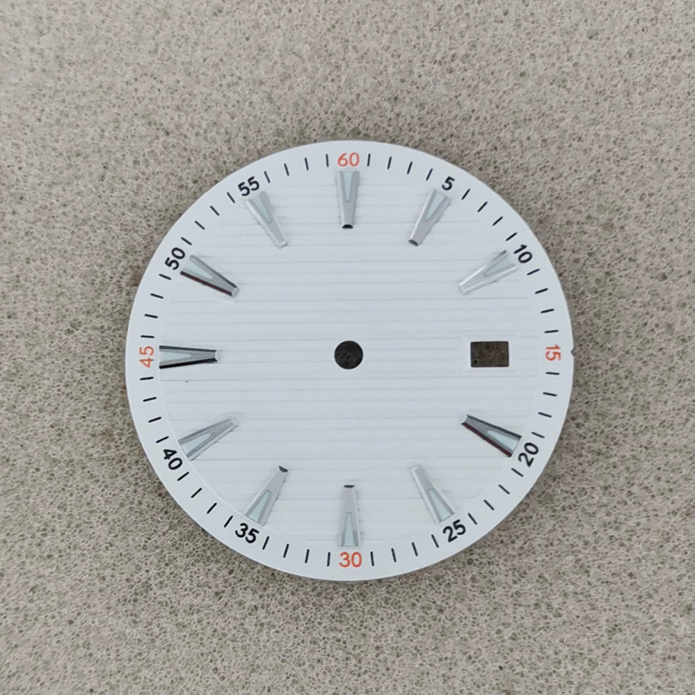33.5mm No Logo Watch Dial Green Luminous for Nh35 Nh36 4R 7S Movement Parts