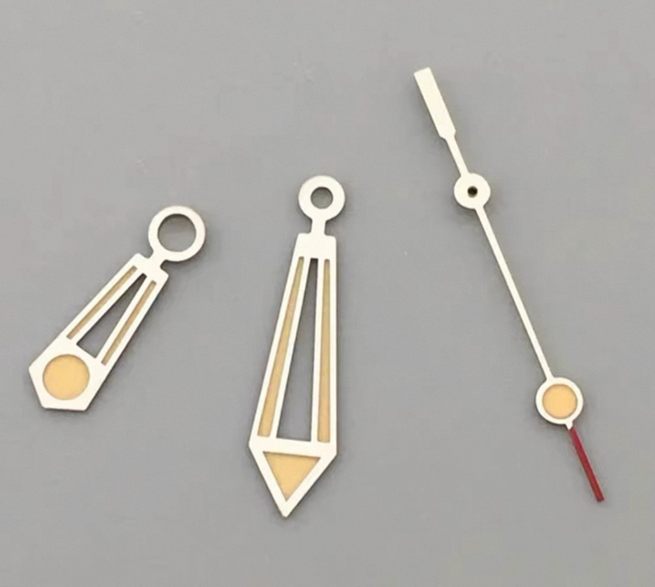 1 Set Silver Beige Luminous Watch Hands 9x13x14mm For NH35 NH36