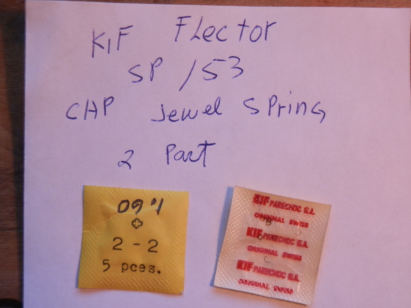 1 PR , ROLEX 191 , LIKE… KIF INCABLOC KIF 2-2 Spring/ Bow KIF PARECHOC S.A.