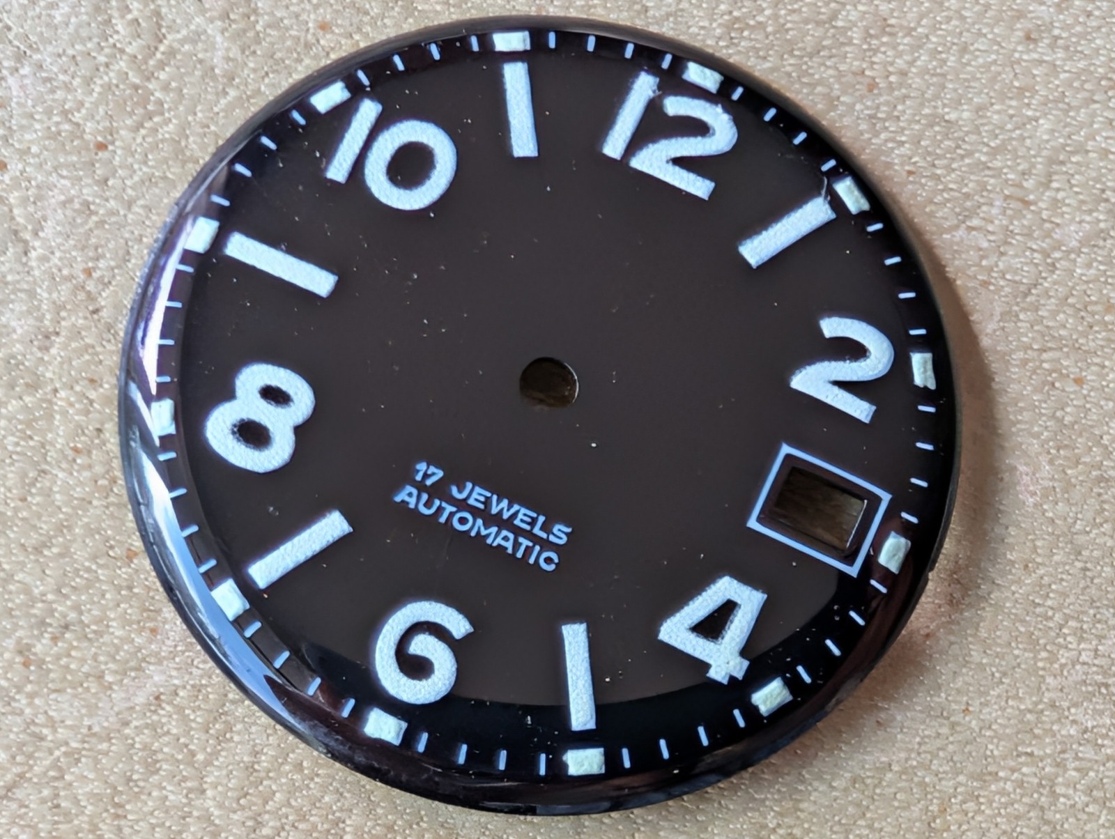 Vintage 1960/70’s TK All SS Diver Case w/Countdown Bezel,Glossy Black Dial,Crown