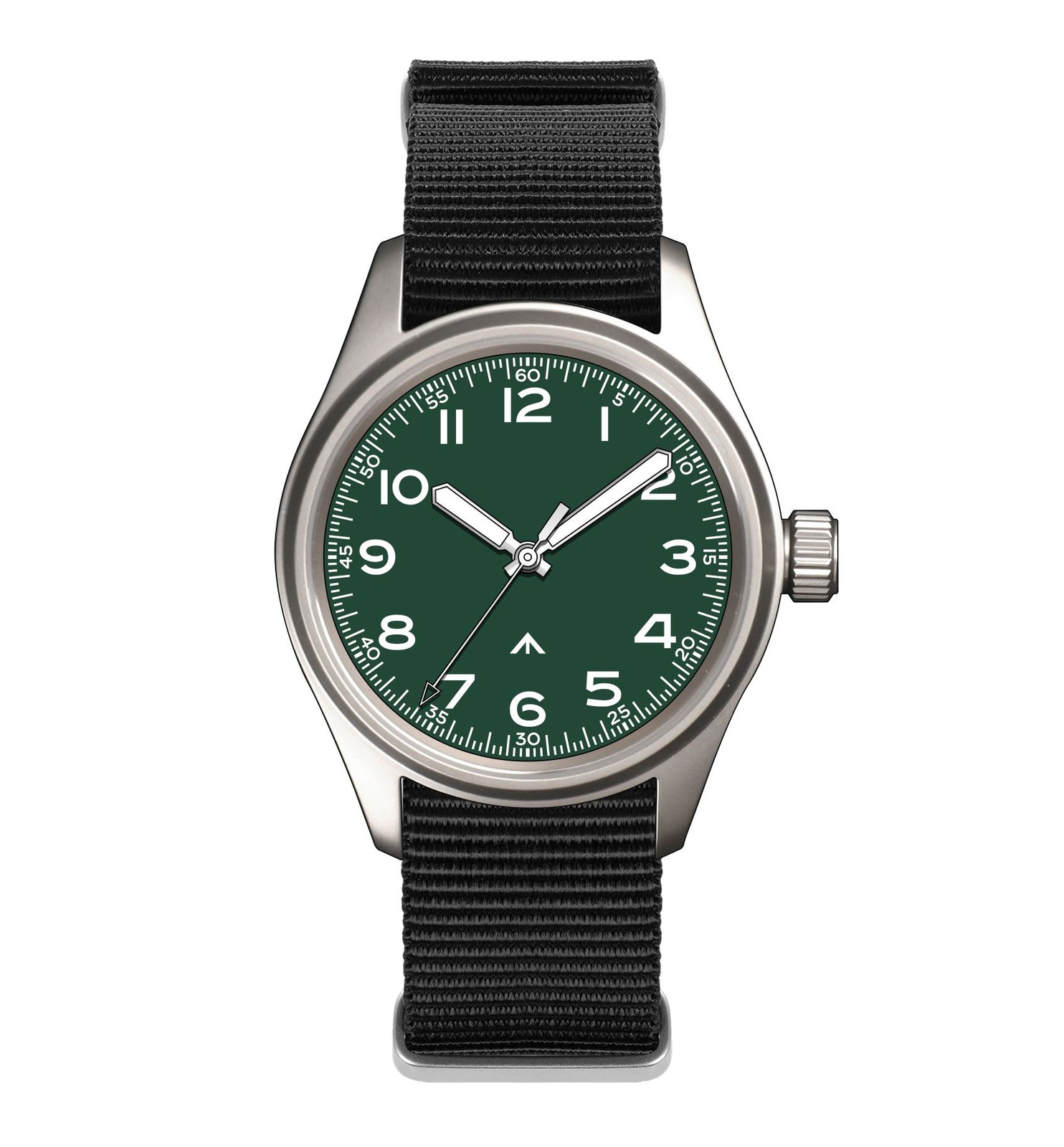 36mm Pilot Titanium VH31 Quartz Watch Sapphire 28.5mm Dial Green Luminous 10BAR