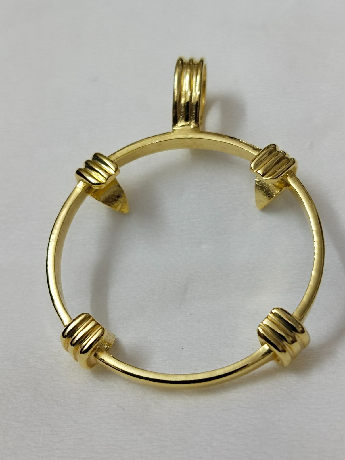 925 Sterling Silver Round Bezel Pendant: Coin Connector, Jewelry Making