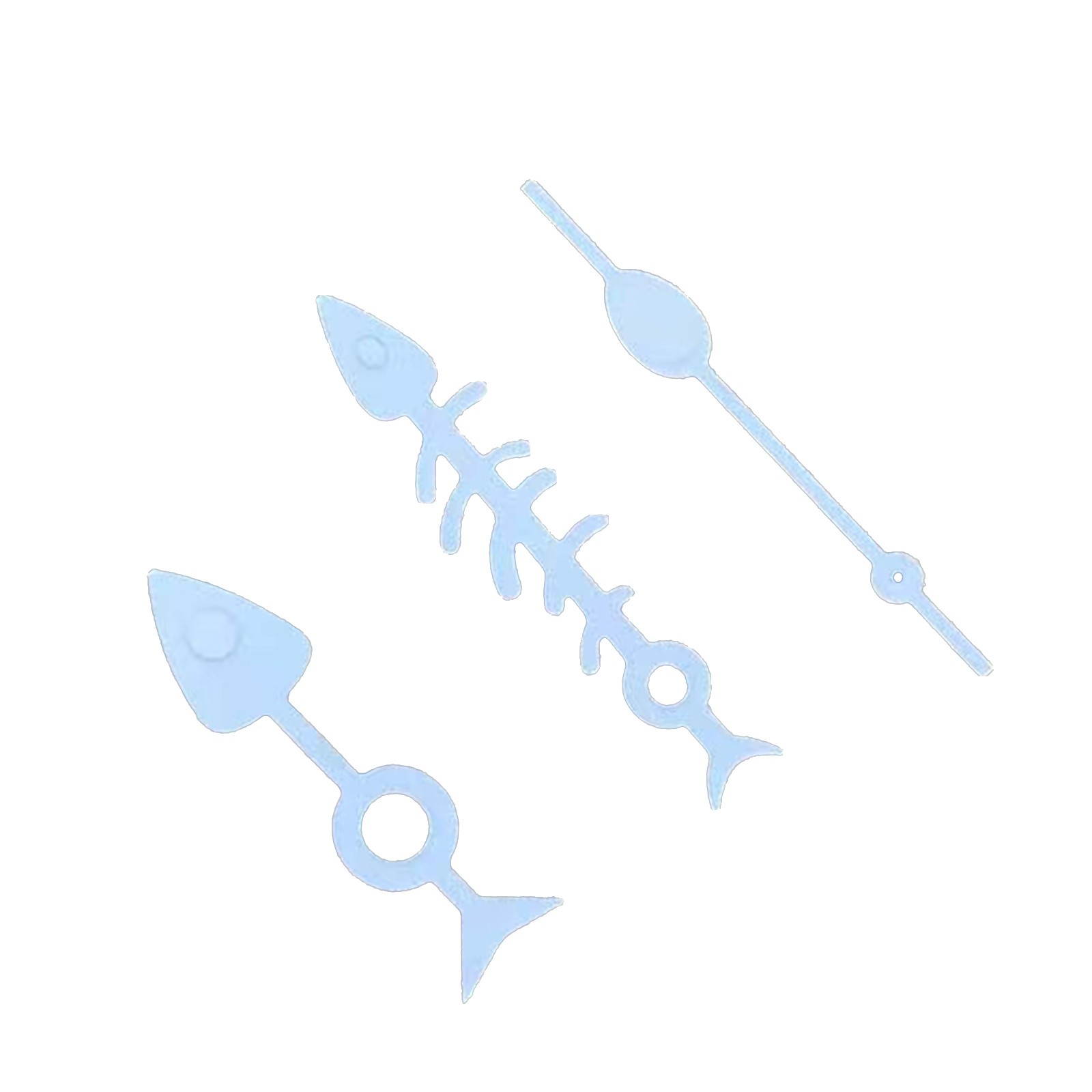 Fashion Green Luminous Fish Bone Watch Hand Pointer Needles for NH35/NH36/4R/7S