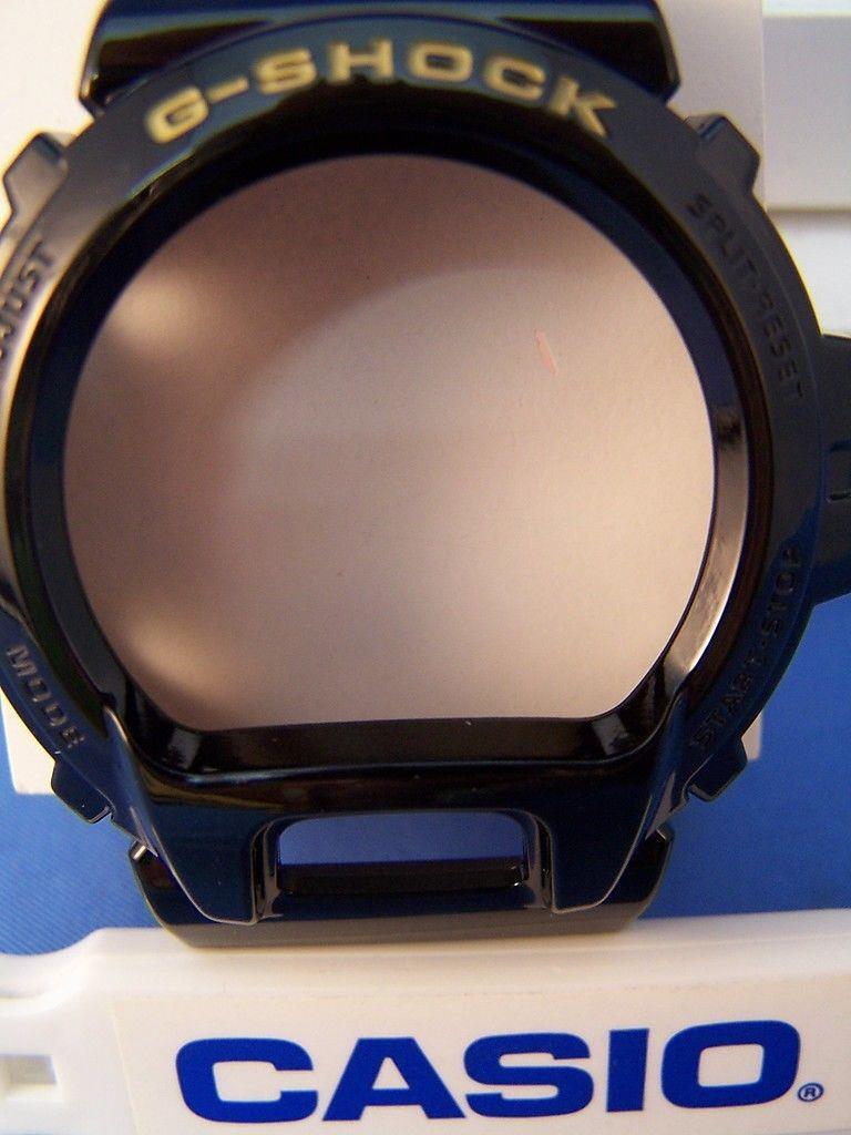 Casio Watch Parts DW-6900 CB-1 Bezel / Shell G-Shock Gloss black Gold Lettering.