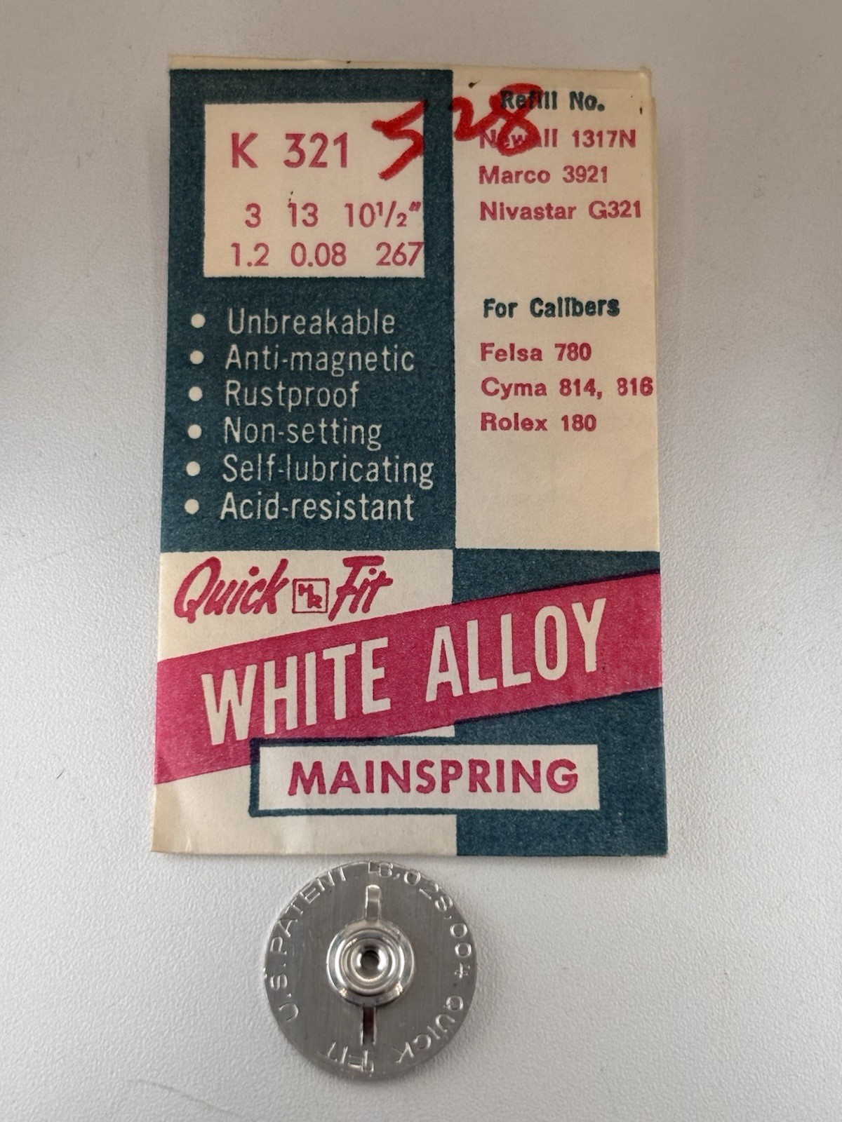 QuickFit K321 Mainspring Rolex 180 SEE FULL LIST