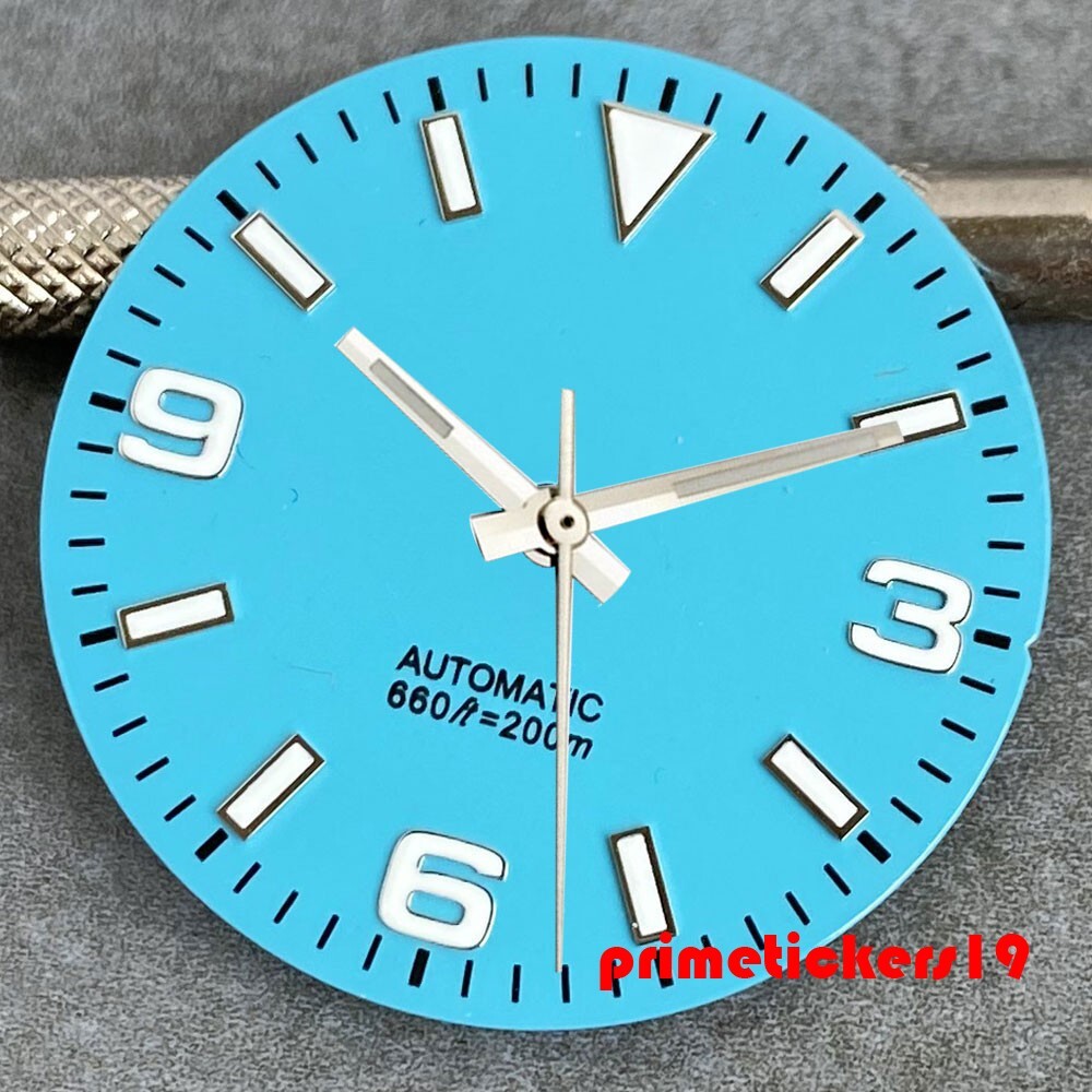 29mm Watch Dial+Hands Set Luminous Fit NH35 Miyota82 ETA2824 PT5000 Multicolored