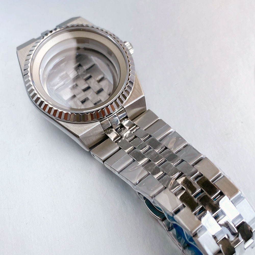 41mm Watch Case Bracelet Sapphire Fit NH35 NH36 for Land-Dweller Chapter Ring