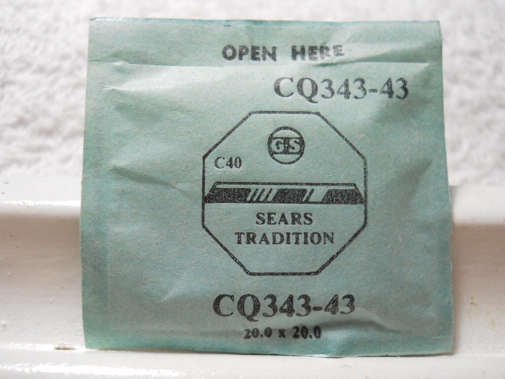 GS CQ343-43 Watch Crystal Fit Sears Tradition 20.2 x 20.2 mm Replacement Repair
