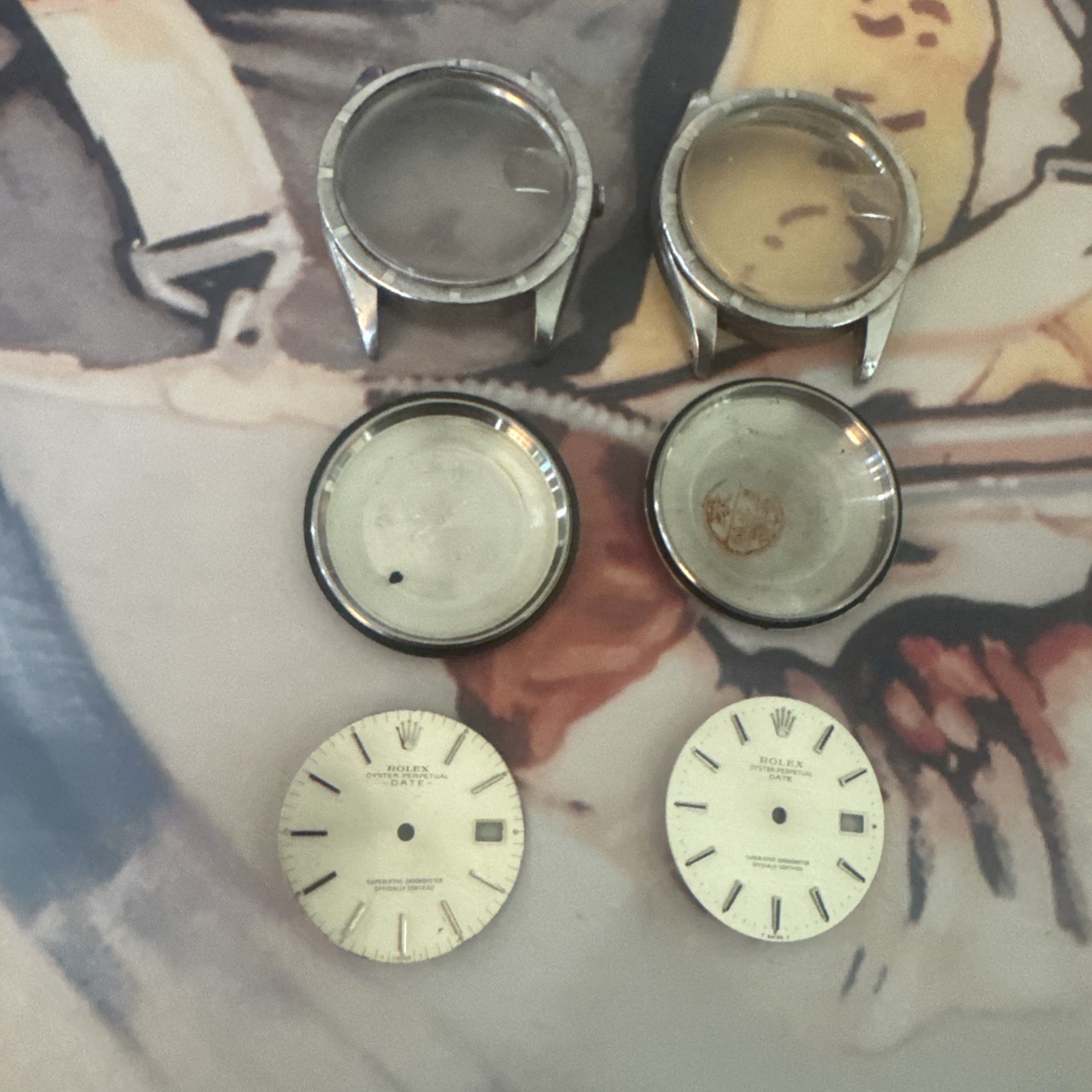 Rolex 1501 Case And Dial 2 Piece Lot
