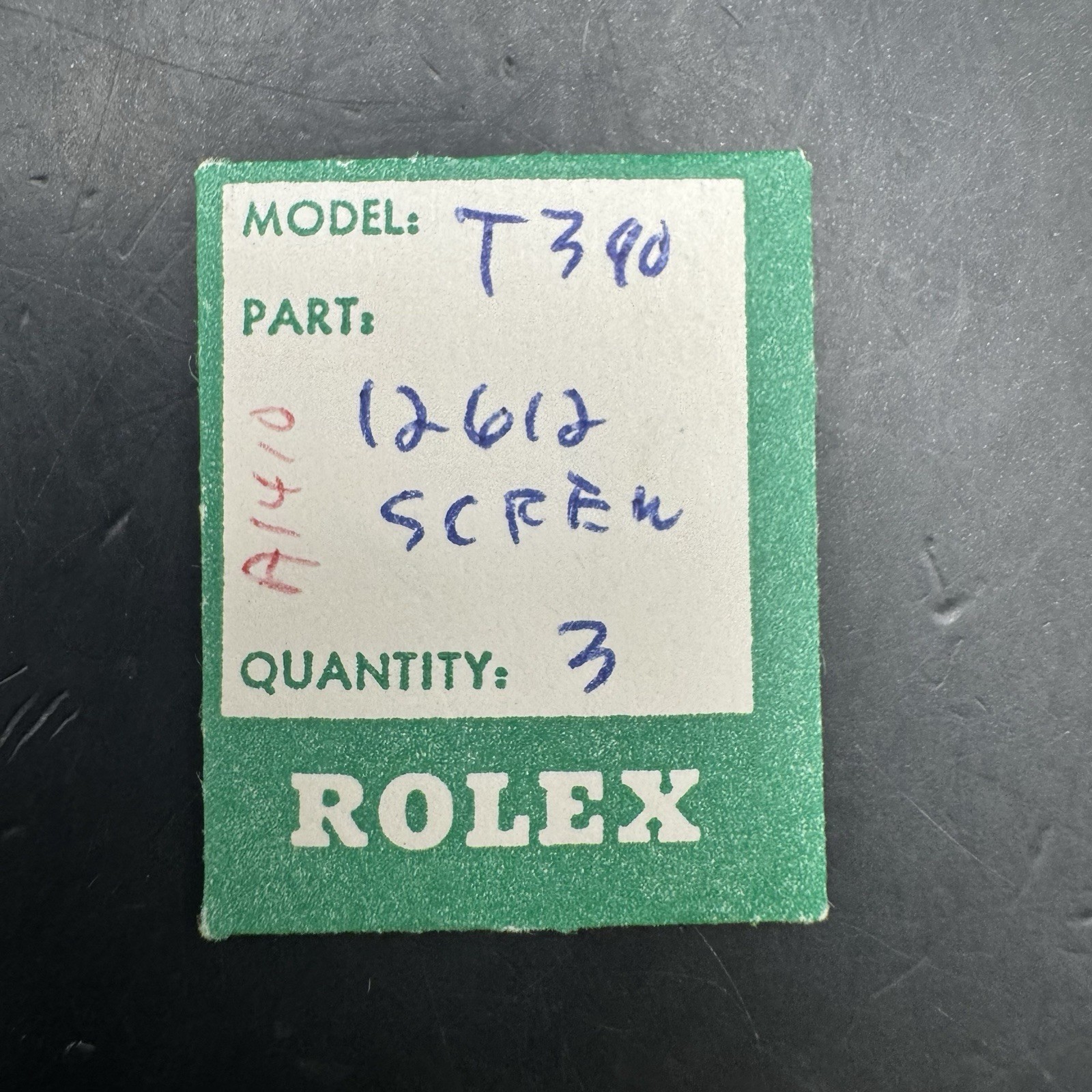 New Genuine Rolex Tudor Original Screw Part 12612 Cal. 390 T390 NOS A/410