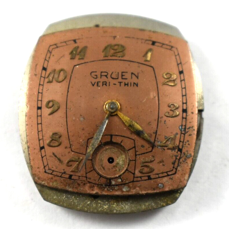 Vintage Gruen Manual Wind 15J 406 Wrist Watch Movement lot.a5