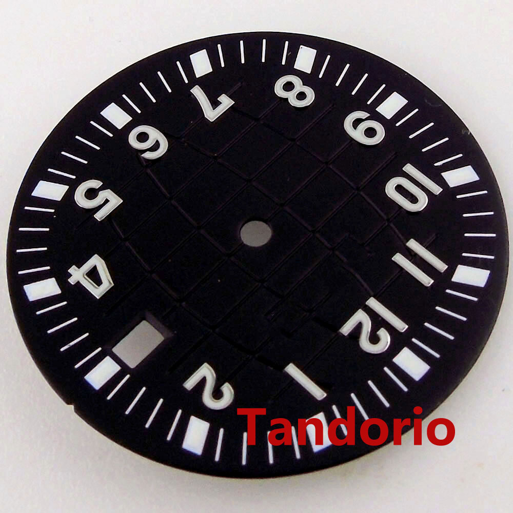 32.9mm Grid Green/Red Dial Fit NH35 NH36 7s26 Movement Green Luminous Index Date
