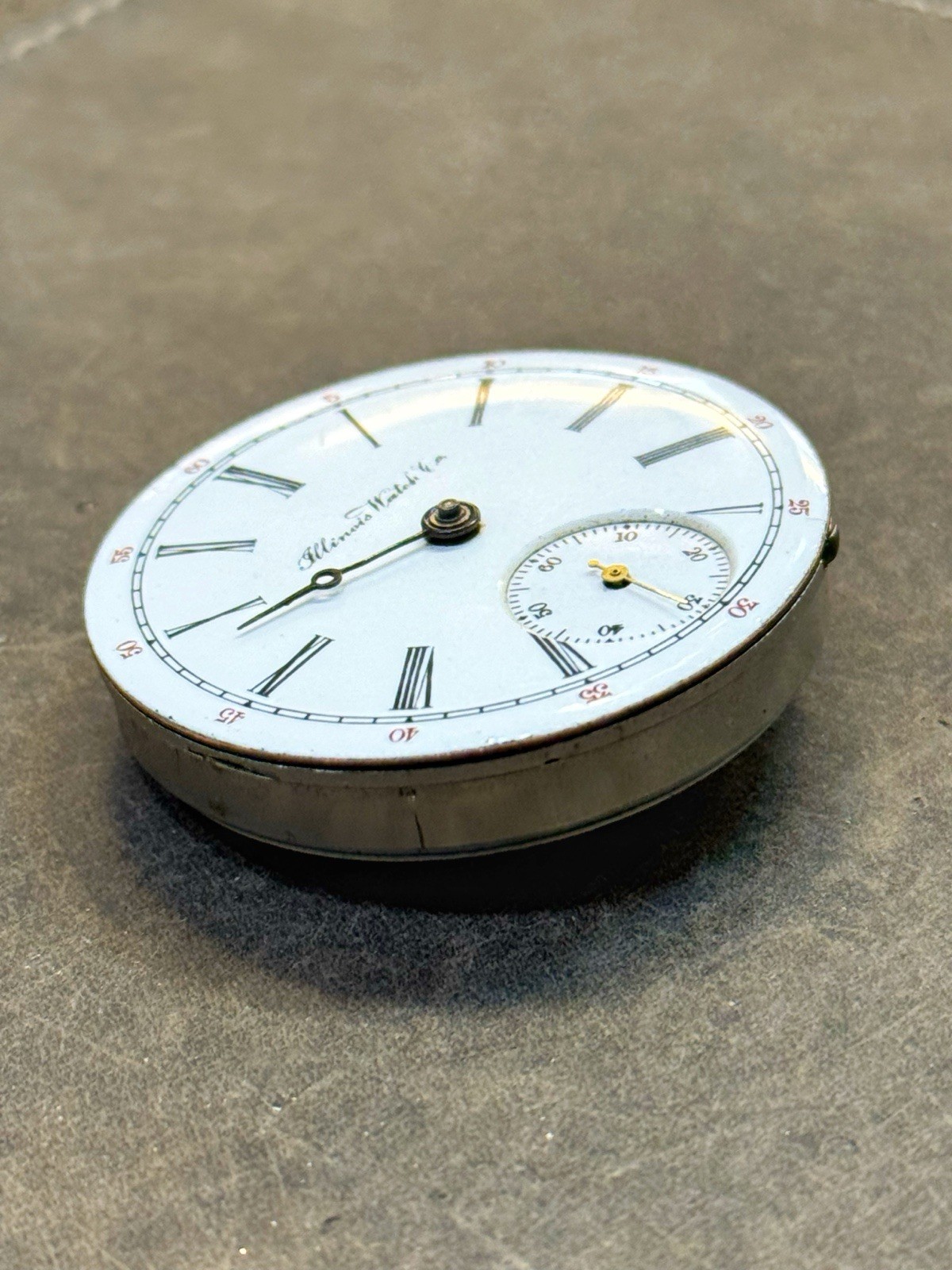 Antique Illinois Watch Company Springfield American Pocket Watch Movement Repair