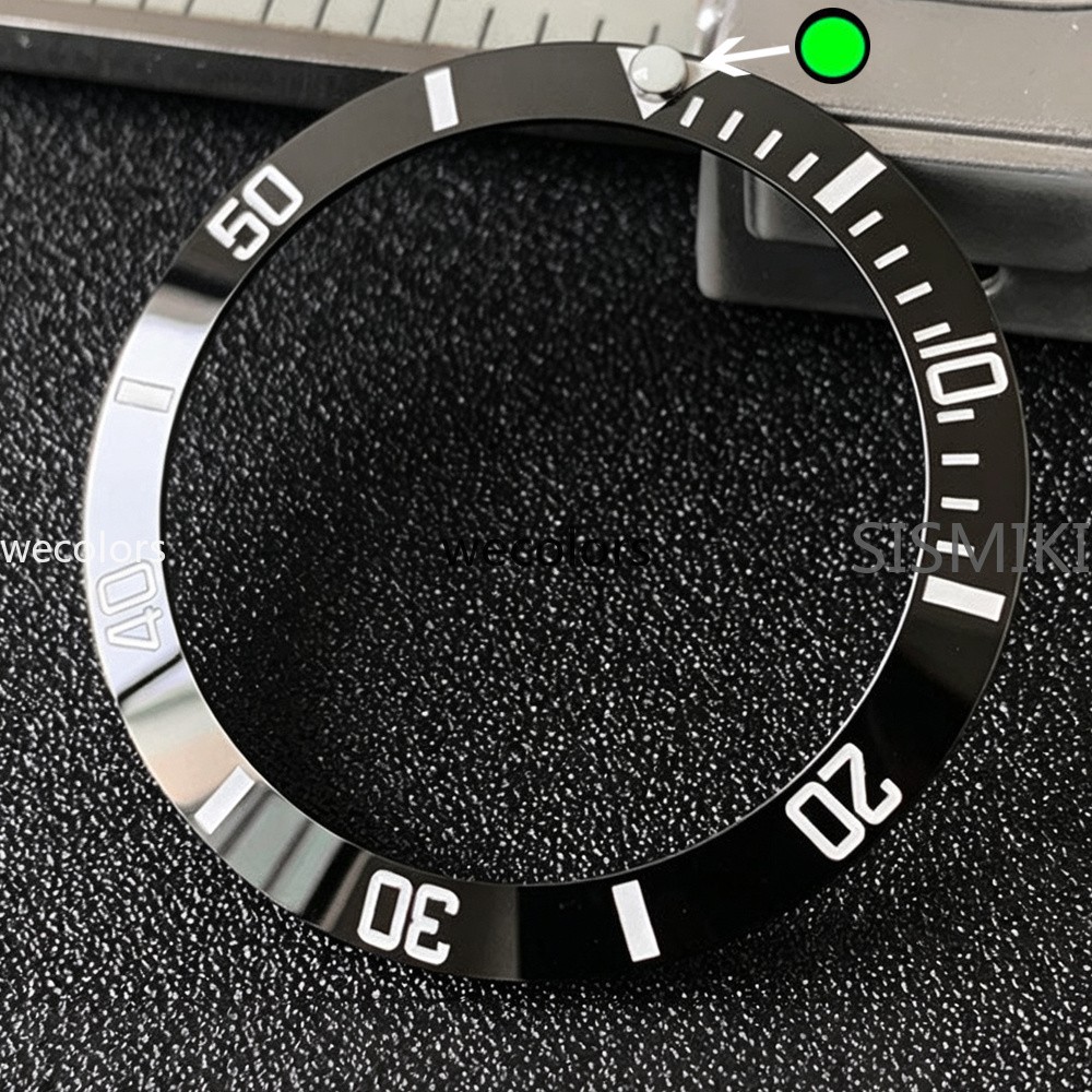 Black Blue Sloped Ceramic Watch Bezel Insert for Sea Dweller 16600 16660