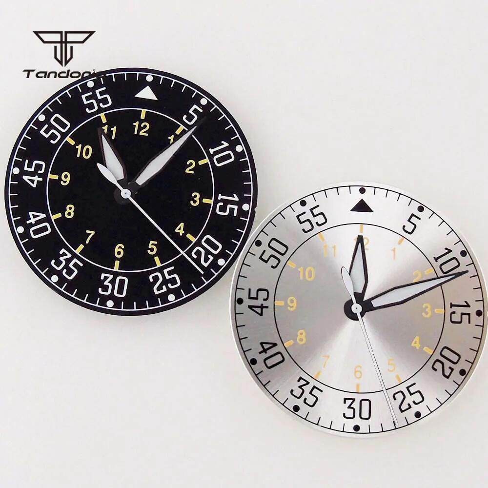 33.5mm numeral Watch Dial+Hands Green Lume for NH35 NH36 ETA2824 PT5000 Movement