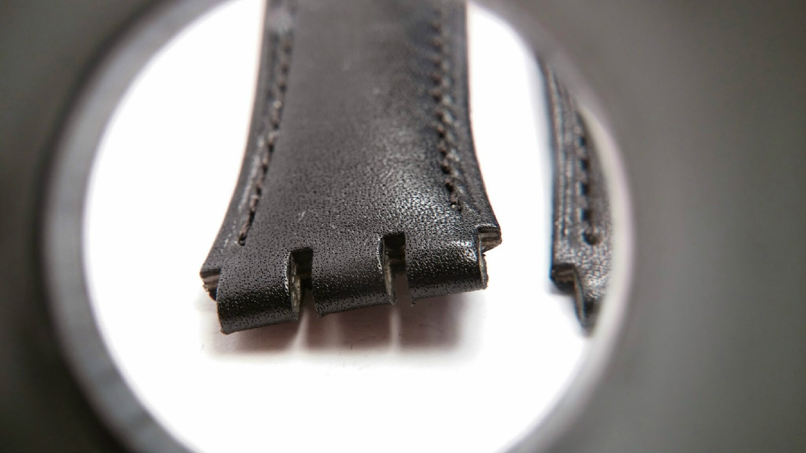 Black Band, Veau Veritable, Black, with buckle, no pins, 17mm (16.5mm)