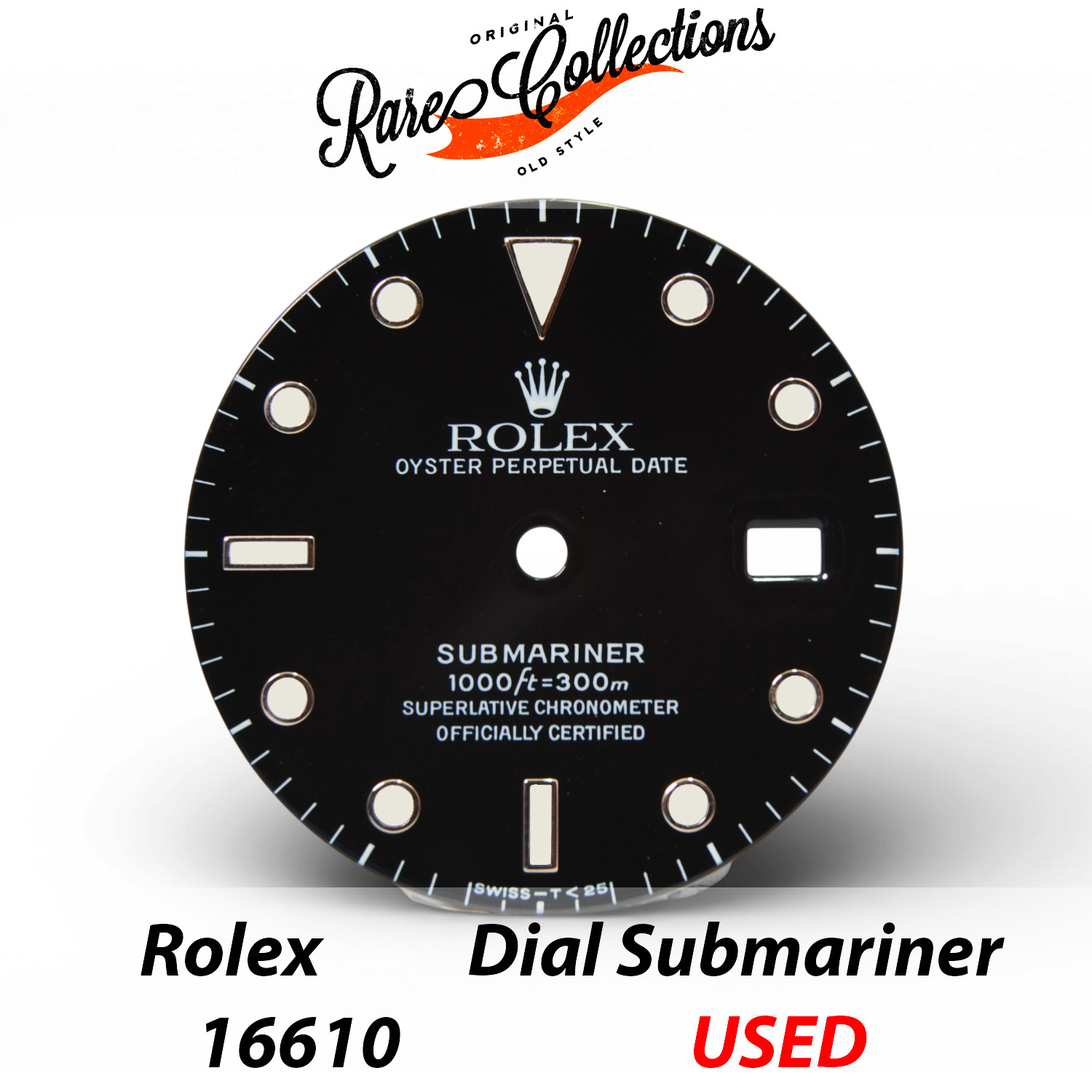 Black Submariner Dial Tritium for Rolex (cod. Dial 16610) — Used Good Condition