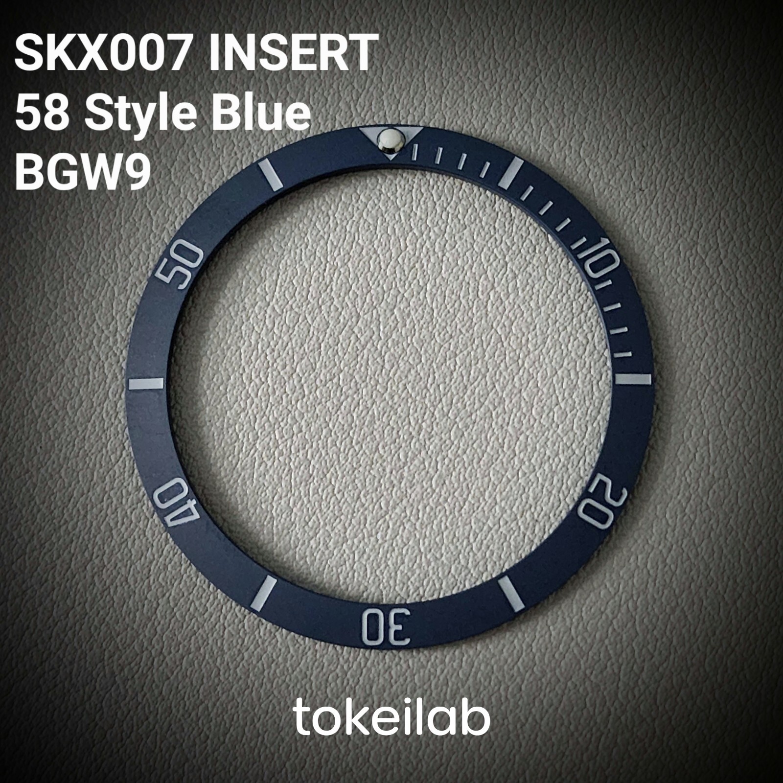 Bezel Insert Dark Blue SKX007 Ceramic (58 style) Sloped BGW9 PIP / Matte