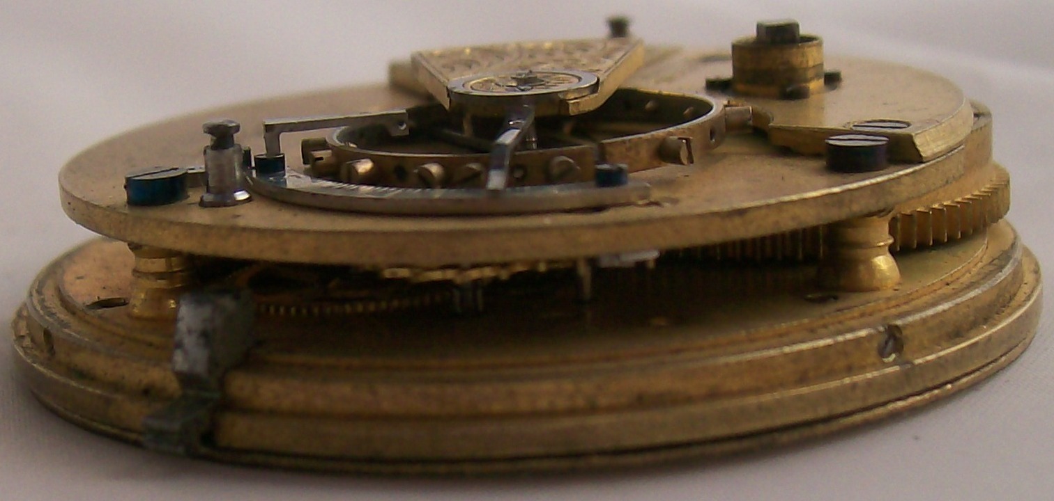 John Forrest London pocket watch movement & dial 45 mm. in diameter to restore