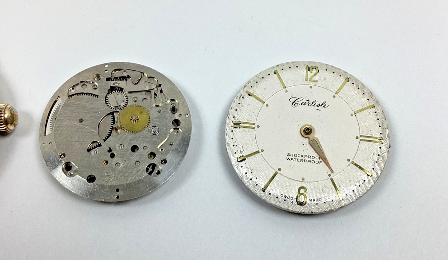 Lot Carlisle Henriline Watch Co Ebosa 65 Swiss 1 Runs Spare Parts Repair READ