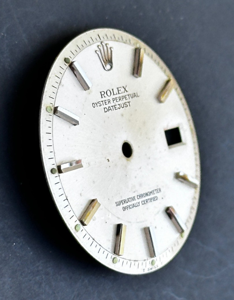 Vintage Rolex Oyster Perpertual Datejust Watch Dial For 36mm Case 1601 1603 1600