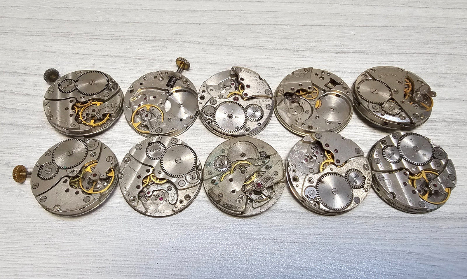 Vintage Soviet Movement Zim Raketa Pobeda USSR Watch Mechanisms for parts