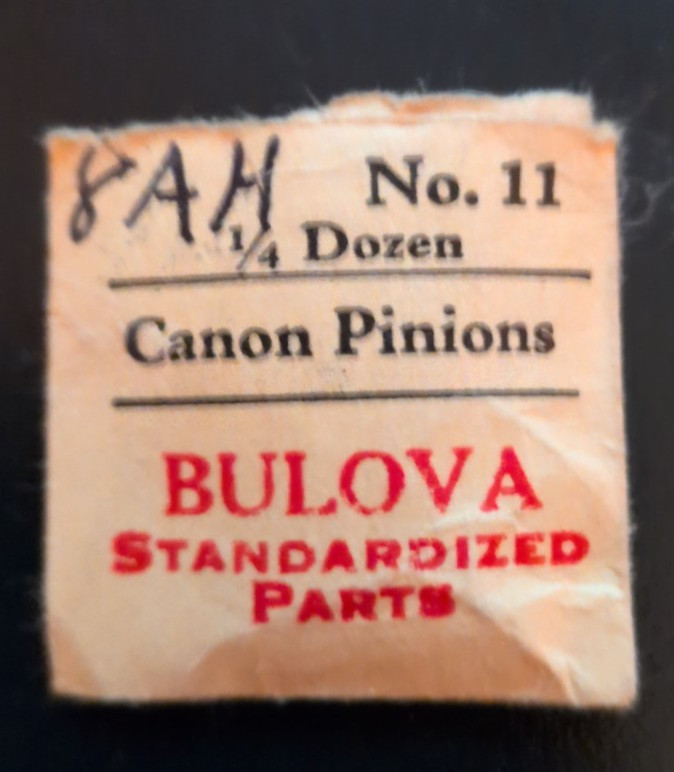 NOS Genuine Bulova Cal. 8AH Canon Pinions Part # 11 Watch Part x2