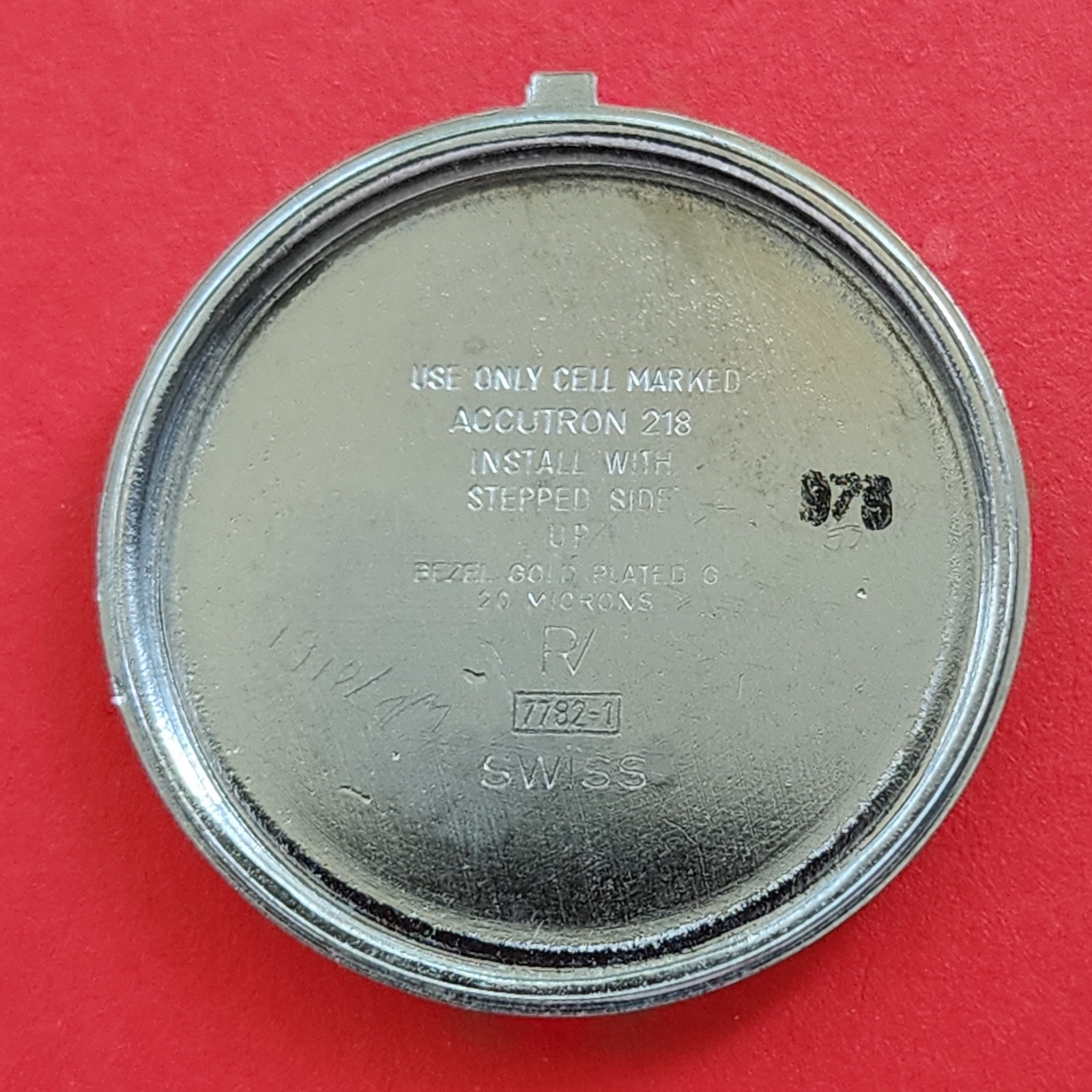 Bulova Accurtron 218 Watch Caseback 7782 7782-1 Case Back Part
