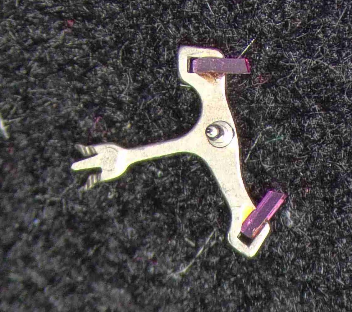 Jewelled Pallet Fork & Staff for Seiko Cal. 6117C 6118A 6119 6119A 6139B 6309A