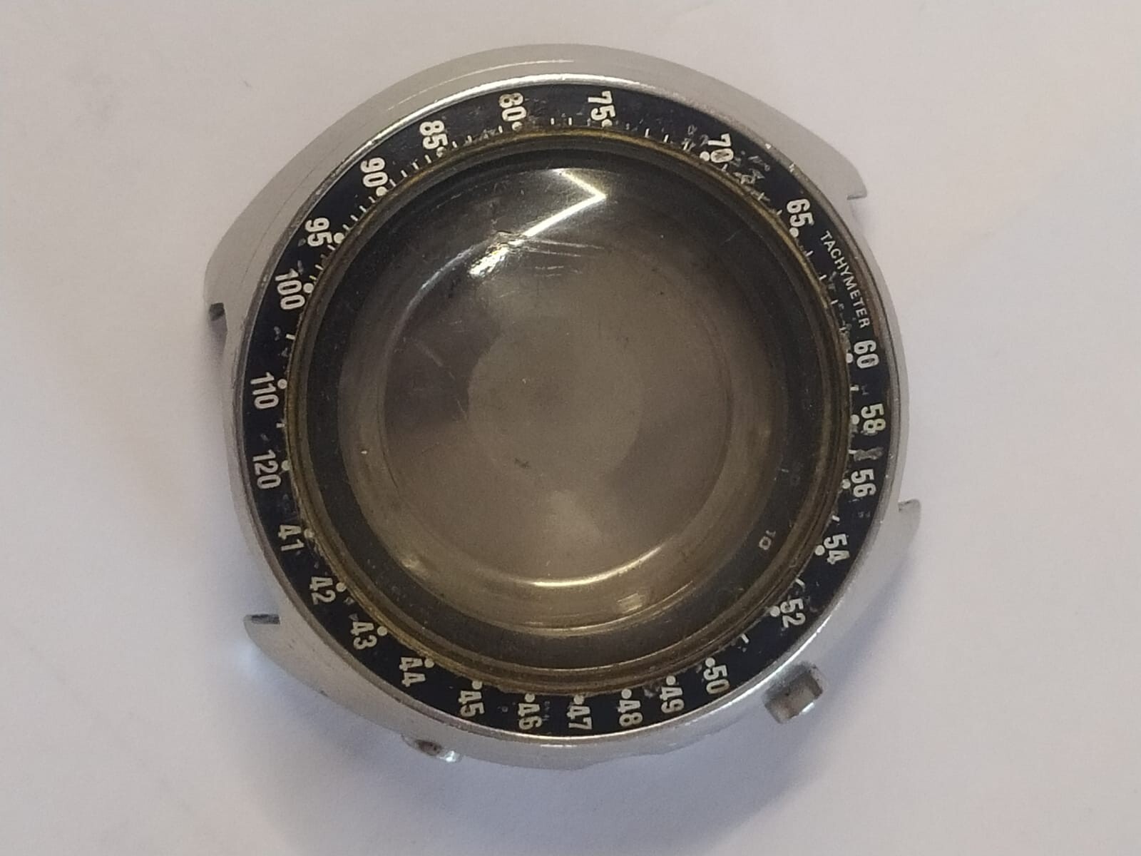 1973 SEIKO SPEED TIMER 7015-7010 SPORTS RALLY CASE &Puch botton &Bezel Used
