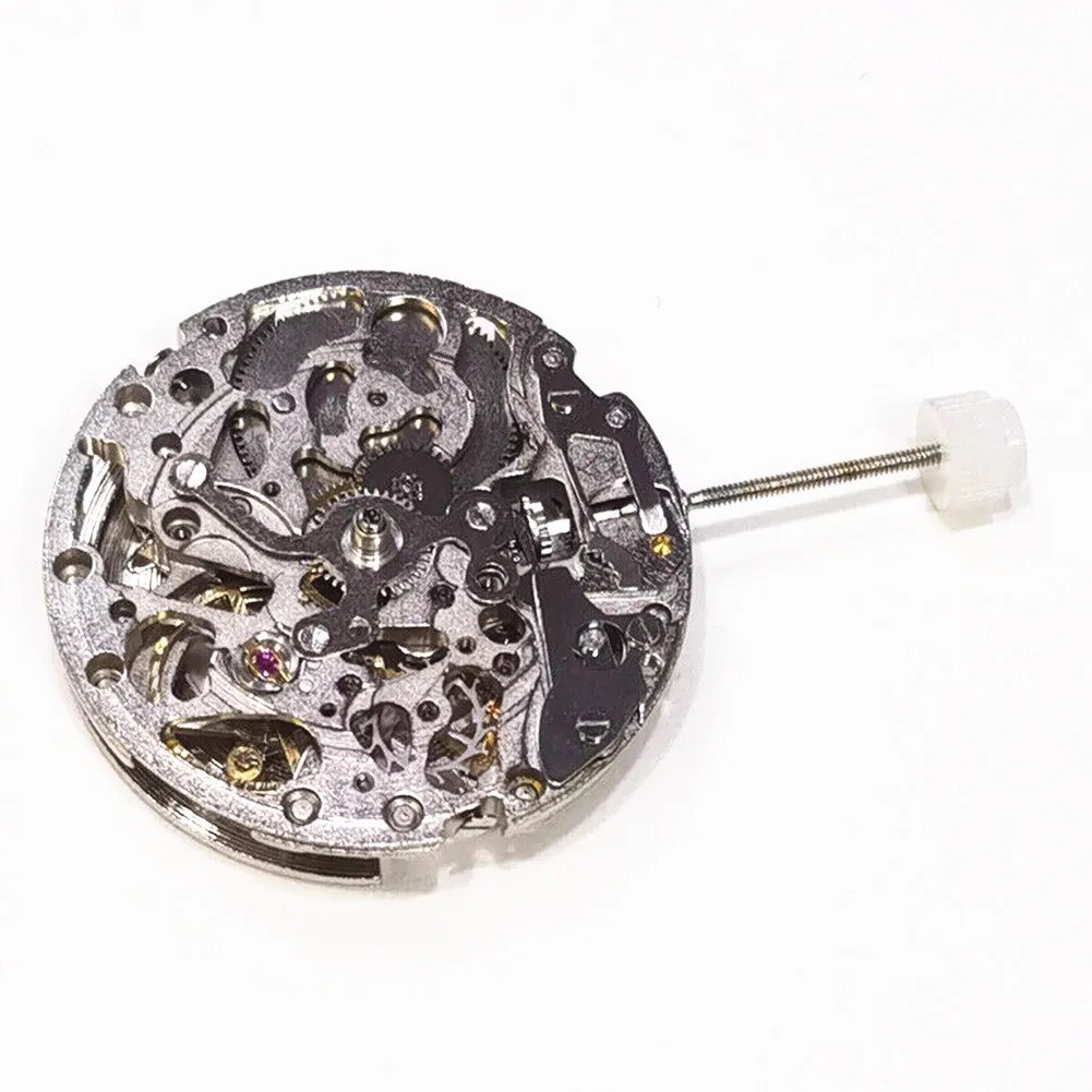 8N24 Skeleton Mechanical Movement Automatic Winding 21 Jewels for Miyota 8N24