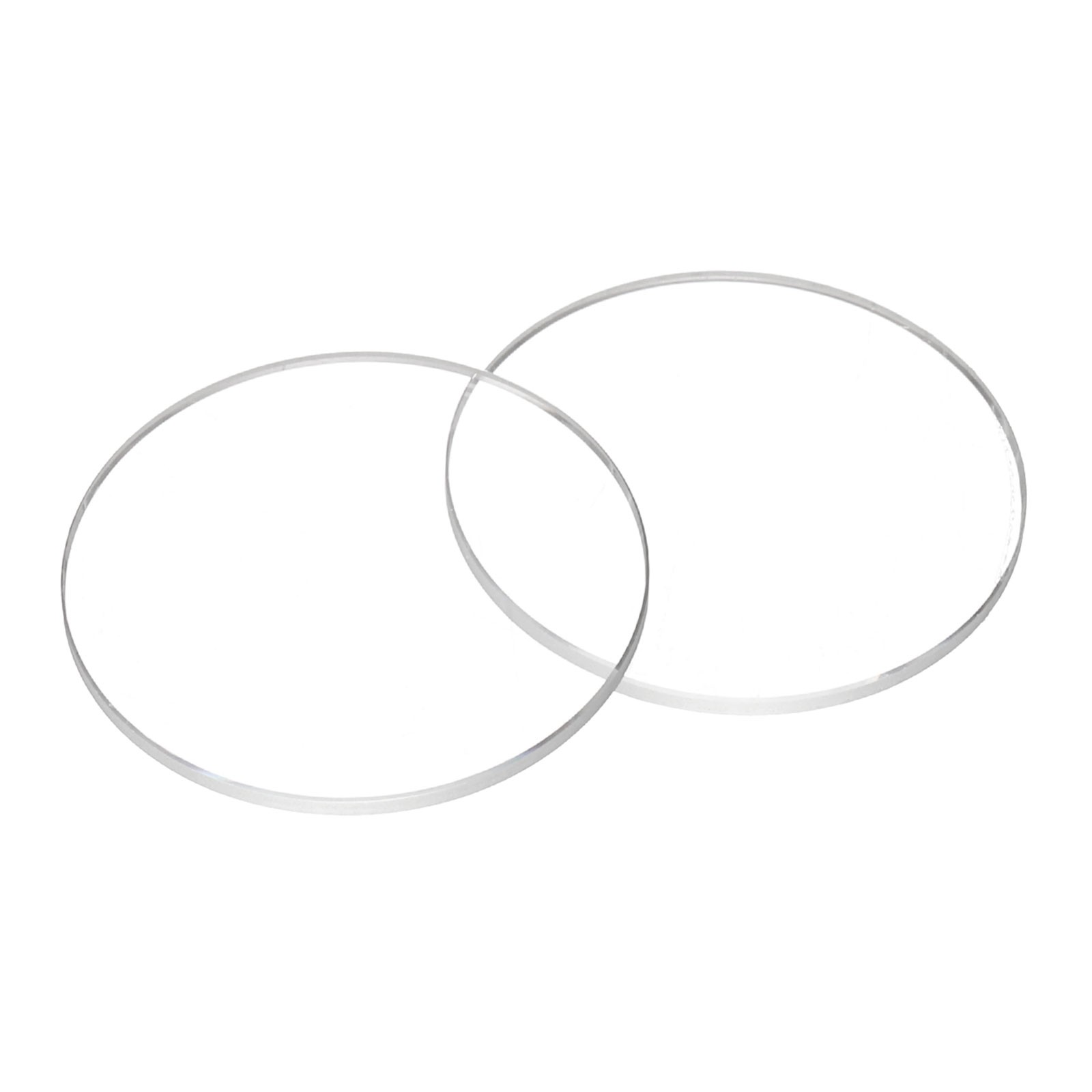 2pcs Watch Crystal Glass Lens 24.5mm x 1.0mm Beveled Edge Flat Glass Crystals