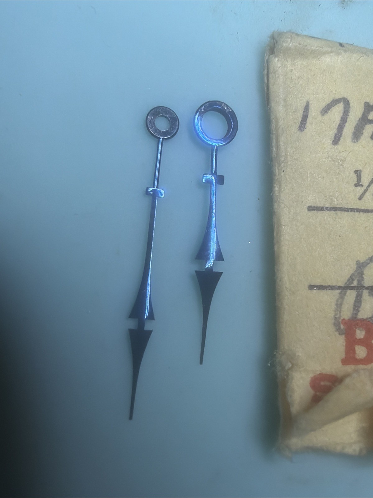 Bulova 17A Hour & Minute Hands – Blued (1) Pair #63-64 NOS W/O Original Package