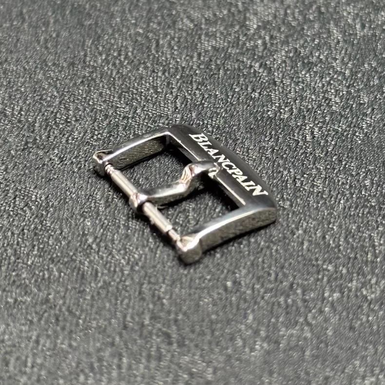 Blancpain Watch 15MM Steel Folding Clasp+Pin Buckle,Compatible with Moon Beauty