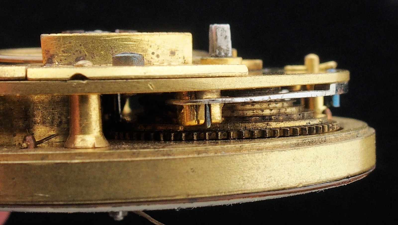 Antique Fusee Pocket Watch Movement for Parts Repair #F272