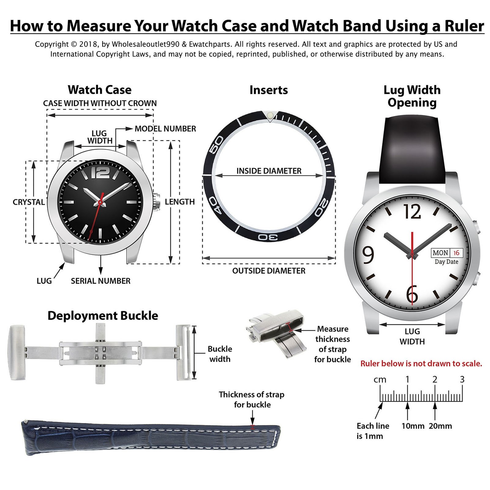 Watch Lens Waterproof Transparent 26.0-29.5mm Round Watch Crystal Lens Watch