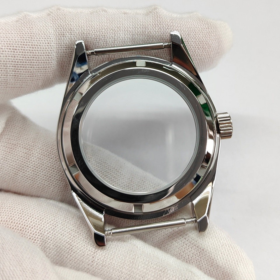 38mm Stainless Watch Case Sapphire For NH35 NH36 4R Movement 31mm Dial Parts